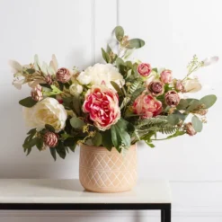 Petite Ranunculus Spray Dusty Rose (42cmH)