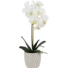Phalaenopsis Orchid Real Touch Single Potted White (46cmH)