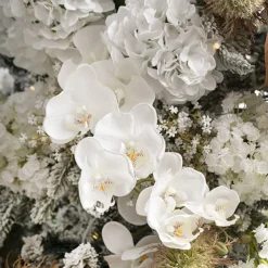 Phalaenopsis Orchid Real Touch 8 Flowers White (97cmH)