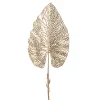 Philo Vein Leaf Stem Metallic Gold (65cmH)