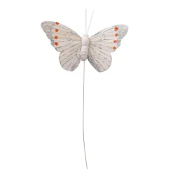 Pick Butterfly 10cm White Pack 12
