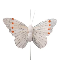 Pick Butterfly 10cm White Pack 12