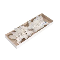 Pick Butterfly 10cm White Pack 12