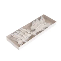 Pick Butterfly 10cm White Pack 12