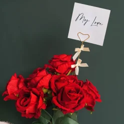 Pick Card Holder Metal Heart Gold Pack 10 (3.2cmx34cmL)