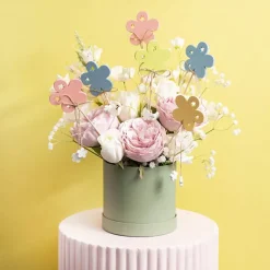 Pick Wooden Flowers Assorted Pack 12 (7cmx28cmH)