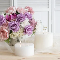 Pillar Candle 3 Wick 95Hr White (15x14.5cmH)