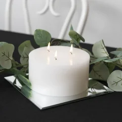 Pillar Candle 3 Wick 80Hr White (15x7.5cmH)