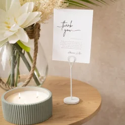 Place Card Table Number Holder Pack 3 White (15cmH)