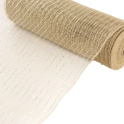 Plastic Mesh Narrow Roll Metallic Champagne (25cmx9m)