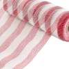Plastic Mesh Narrow Roll Metallic Candy Stripe (25cmx9m)
