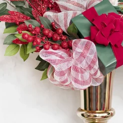 Plastic Mesh Narrow Roll Metallic Candy Stripe (25cmx9m)