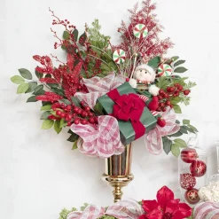 Plastic Mesh Narrow Roll Metallic Candy Stripe (25cmx9m)