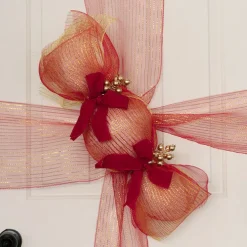 Plastic Mesh Narrow Roll Metallic Red (25cmx9m)