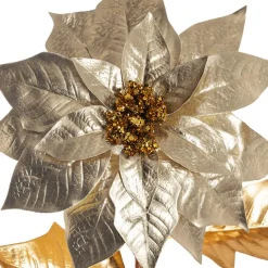 Poinsettia Stem Champagne (24cmDx66cmH)