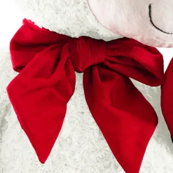 Polar Bear Winston w Bow & Plush Heart White (HT90//62cmST)