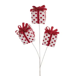 Polka Dot Gift Box Spray Red & White (63cmH)