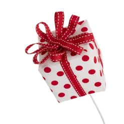 Polka Dot Gift Box Spray Red & White (63cmH)