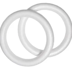Polystyrene Wreath Full Round Edge (40Dx5cm) Pack 2