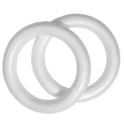 Polystyrene Wreath Full Round Edge (28Dx4cm) Pack 2