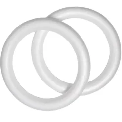 Polystyrene Wreath Full Round Edge (35Dx4.5cm) Pack 2