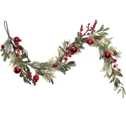 Pomegranate Berry Pinecone Garland Green (150cmL)