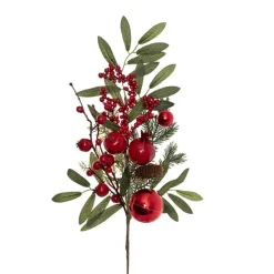 Pomegranate Berry Pinecone Spray Green (57cmH)