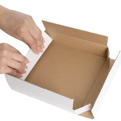 Posy Box Lid Medium Gloss White Pack 5 (16.5x16.5x4cmH)