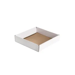 Posy Box Lid Medium Gloss White Pack 5 (16.5x16.5x4cmH)