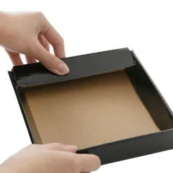 Posy Box Lid Mini Gloss Black Pack 5 (14x14x3.5cmH)