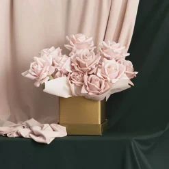 Posy Box Lid Mini Gloss Gold Pack 5 (14x14x3.5cmH)