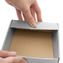 Posy Lid Mini Gloss Silver Pack 5 (14x14x3.5cmH)