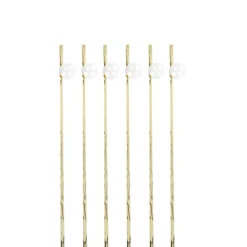 Pre Cut Balloon Ribbon with Clip Pk25 Metallic Gold (1.5m)