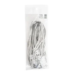 Pre Cut Balloon Ribbon with Clip Pk25 Metallic Silver (1.5m)