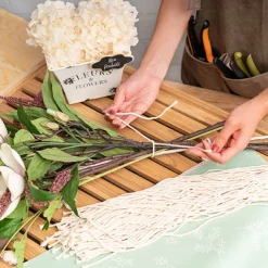 Pre-Cut Cotton String White Bundle 100 (3mm x 70cm Long)