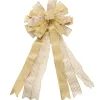 Pre-Made Bow Christmas Ribbon PomPom Gold (38Wx75Lcm)