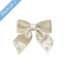 Pre-Made Bow Crushed Velvet Medium Pk2 Champers (14Wx19cm)