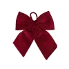 Pre-Made Bow Deluxe Velvet Ribbed Red (30Wx40cm)