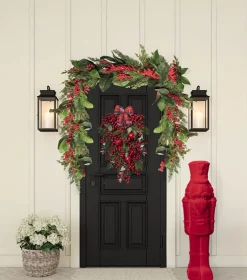 Pre-Made Bow Fabric Tartan Plaid Red (14Wx18cm)