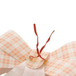 Pre-Made Bow Fabric Top Checkers Just Peachy Pack 2(14x19cm)