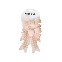 Pre-Made Bow Fabric Top Checkers Just Peachy Pack 2(14x19cm)