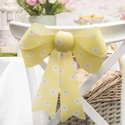 Pre-Made Bow Fabric Top Daisy Delight Lemon (28*37cm)