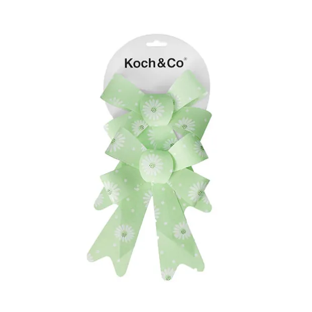 Pre-Made Bow Fabric Top Daisy Delight Green Pack 2 (14x19cm)