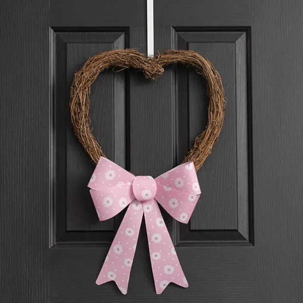 Pre-Made Bow Fabric Top Daisy Delight Pink (28*37cm)