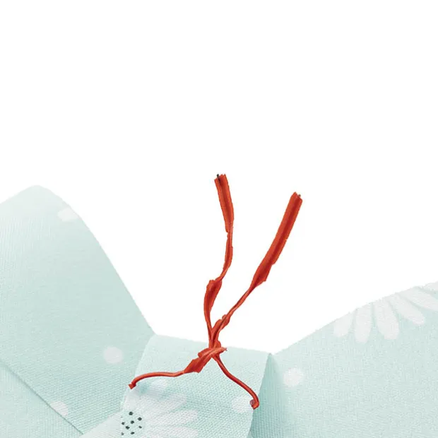 Pre-Made Bow Fabric Top Daisy Delight Blue Pack 2 (14x19cm)