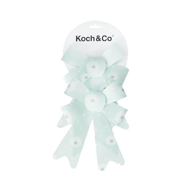 Pre-Made Bow Fabric Top Daisy Delight Blue Pack 2 (14x19cm)