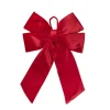Pre-Made Bow Plush Fabric Double Loop Large Red (30Wx35cm)
