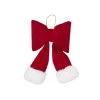 Pre-Made Bow Plush Velvet Christmas Trim Red (13Wx20cm)