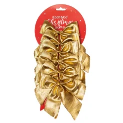 Pre-Made Bow Ribbon Small Pack 6 Gold (10*10cm)