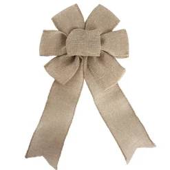 Pre-Made Bow Ribon Bow Linen 6 Loops Brown (20Wx26L)